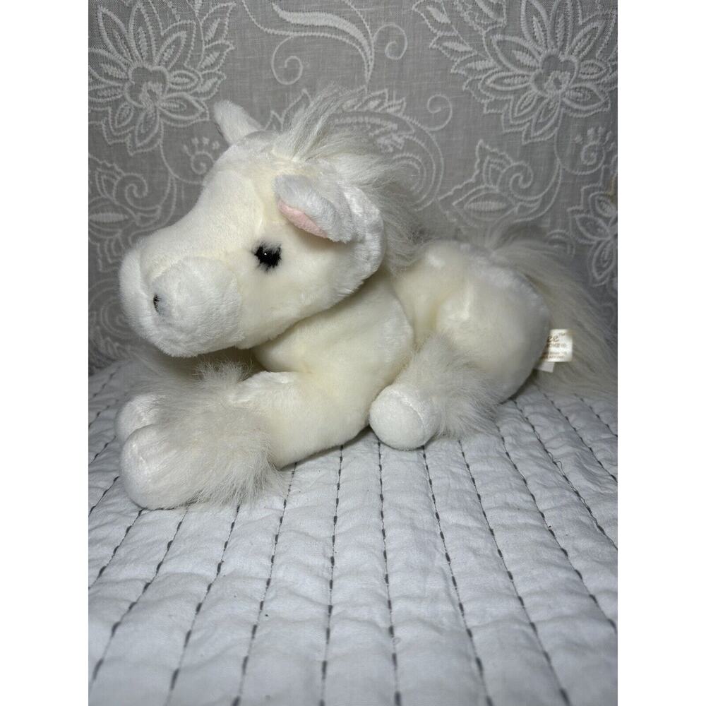 Dan Dee White Cream Horse Plush Stuffed Floppy Laying Down Collector’s Choice